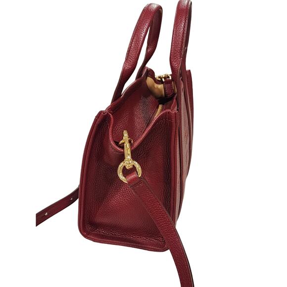 NEW Marc Jacobs Small Leather Tote Bag – Cherry/Gold - Picture 10 of 15